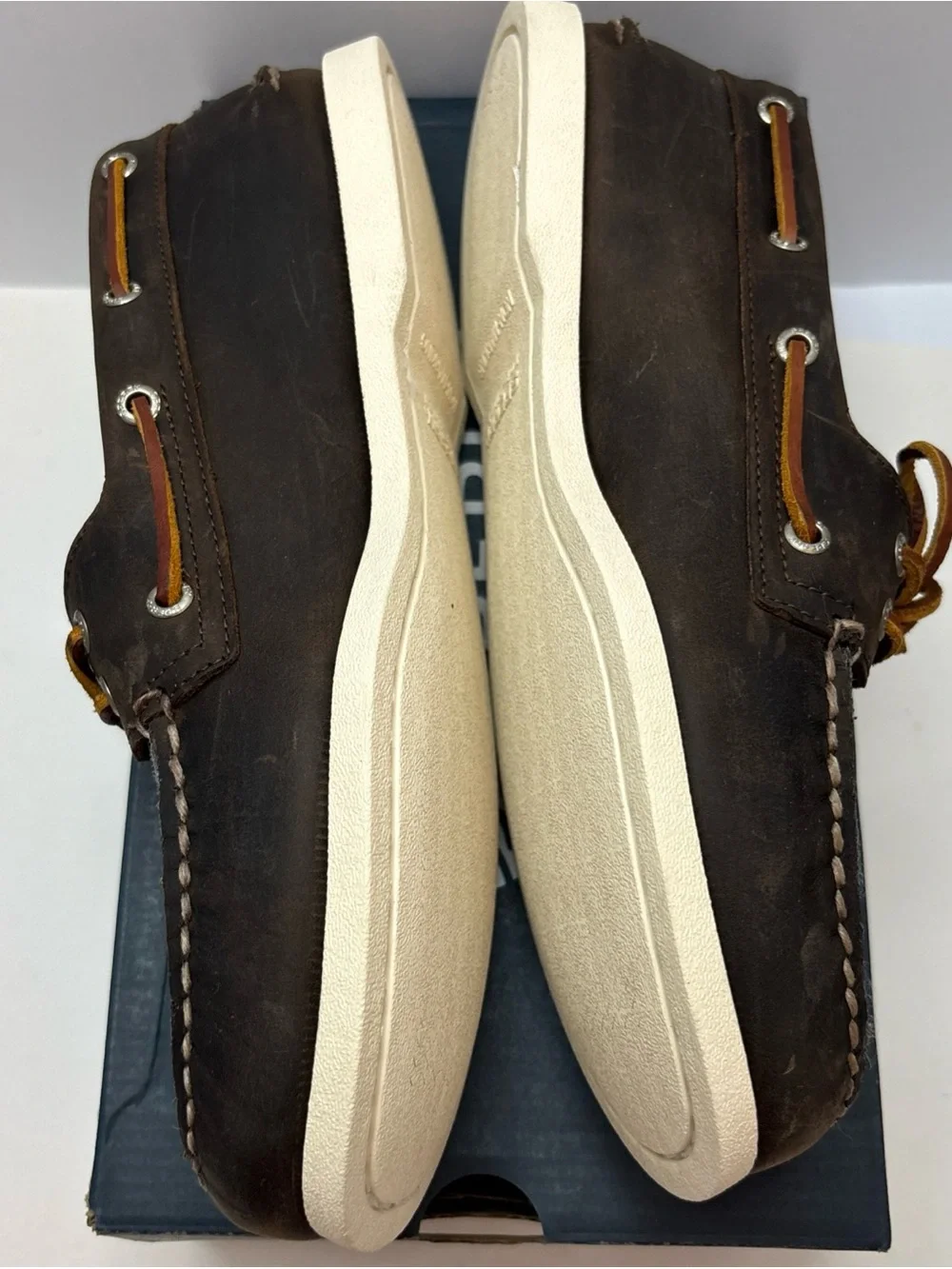 Sperry Brown Leather Classic Moc Toe Boat Shoes